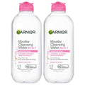 Garnier Micellar Water - Hydrating Facial Cleanser & Makeup Remover for Sensitive Skin | 13.5 Fl Oz (400mL) - 2 Count