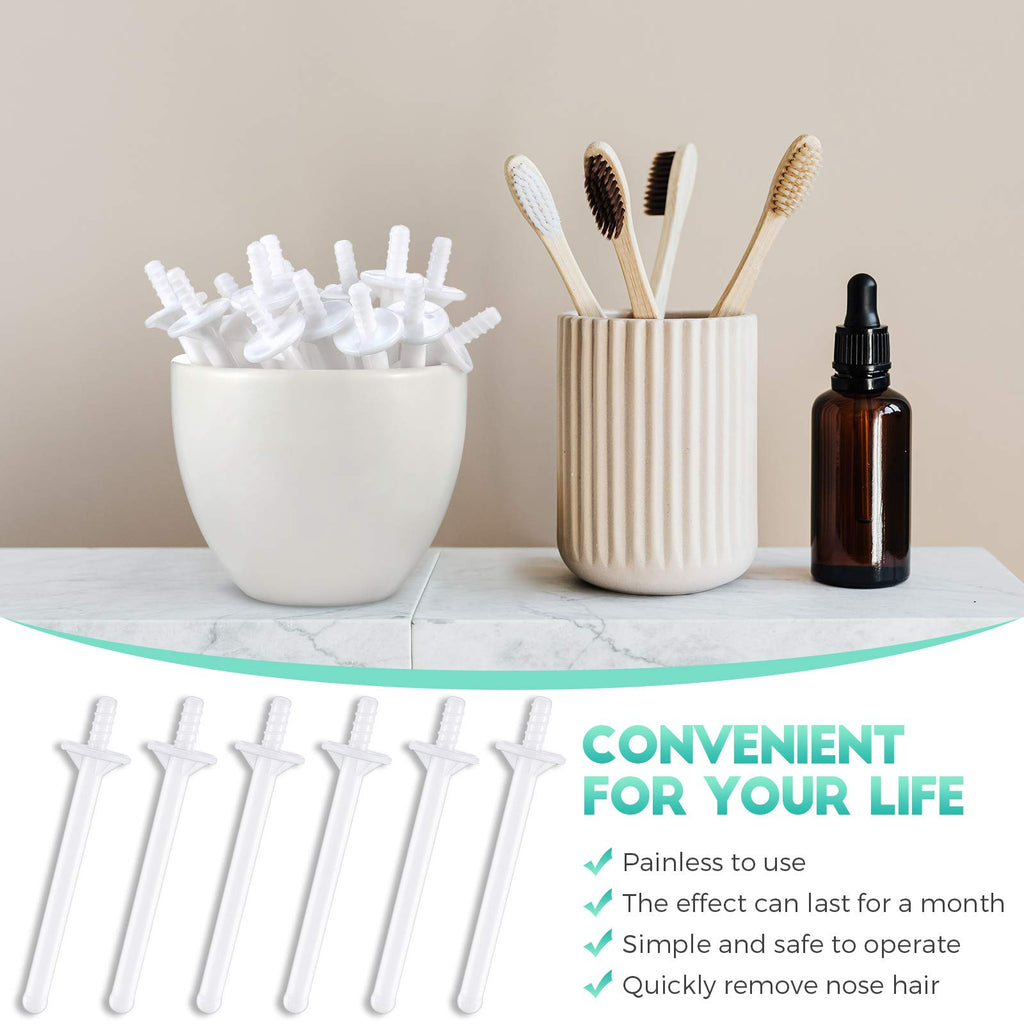 50 Pieces Nose Wax Sticks Applicators Plastic Wax Rod Wand Strips Nostril Cleaning Removal for Men Women Cleaning Nostrils Nasal and Removing Hair