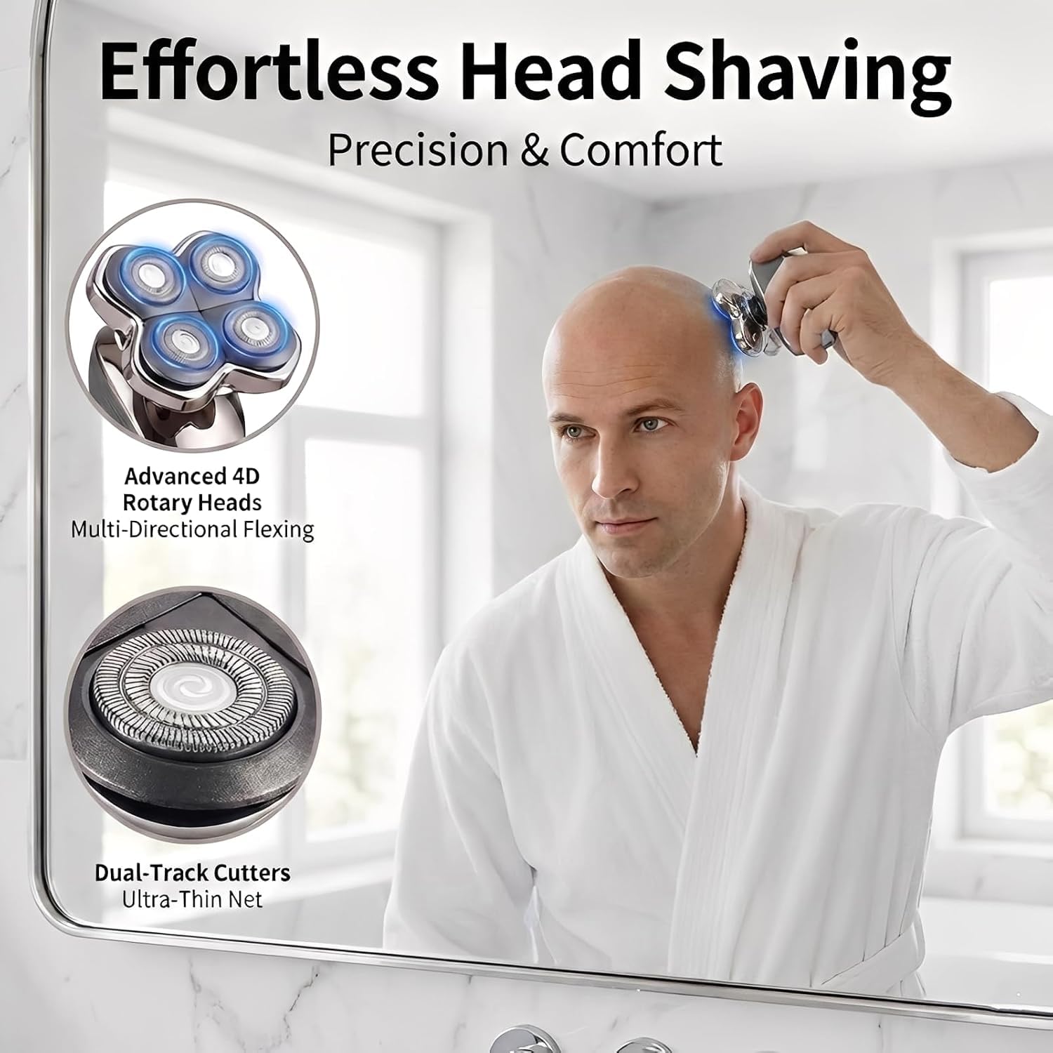 Compatible with Pitbull Shaver Replacement Blade,2 Pack Fit for Skull Shaver Replacement Heads,Pro 4Replacement Blades Fit for Skull Pitbull ShaverGold/Silver/Butterfly Kiss/Platinum/Diamond PRO.
