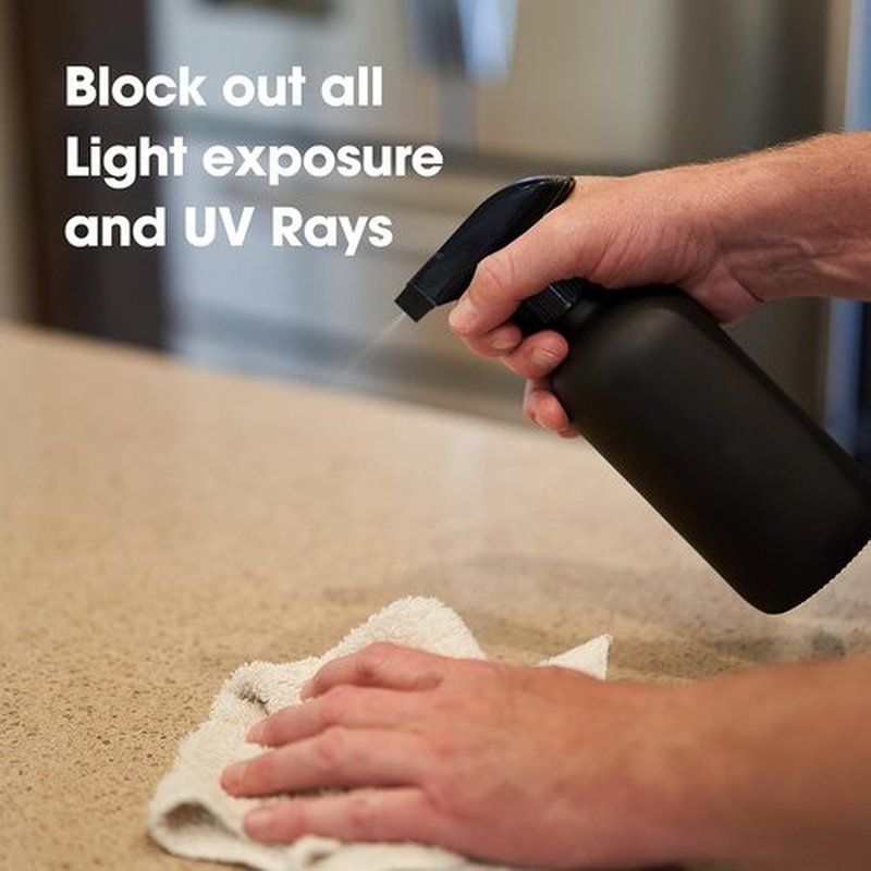 Boston Round Glass Bottles - 16oz Reusable Spray & Soap Dispenser Set of 2 | Ideal for Cleaning