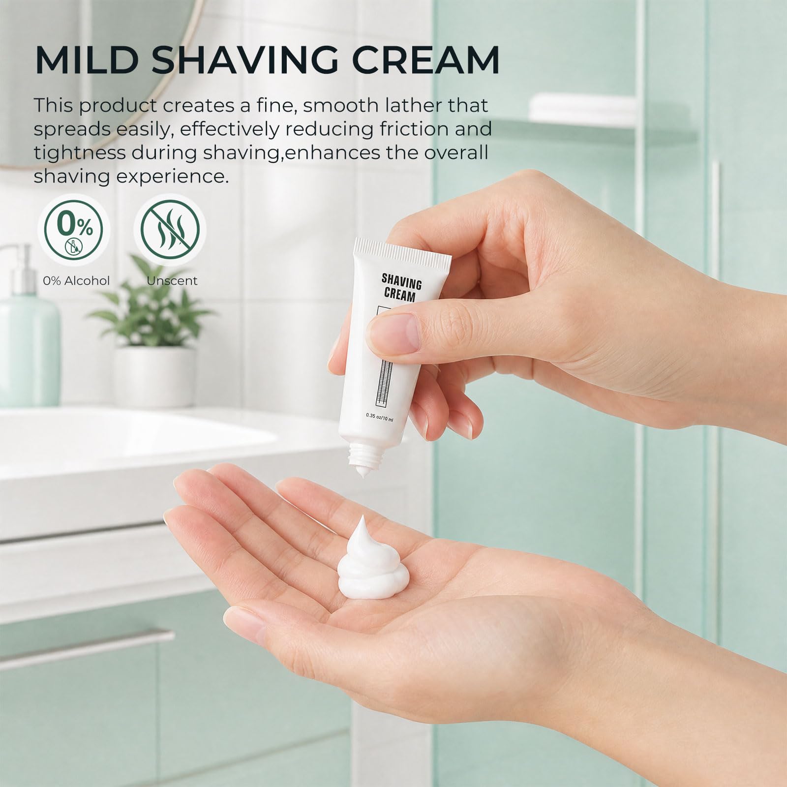 SLequipo Pack of 20 Disposable Shaving Cream Bulk, Individually Wrapped, 10g/0.35 oz, Travel Size Hotel Toiletries Amenities