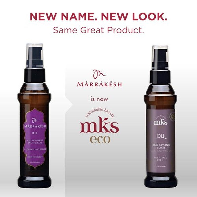 MKS Eco Oil - Hair Styling Elixir with Moroccan Argan & Hemp Seed Oil - Nourish, Control Frizz & Enhance Smoothness - Vegan & Cruelty-Free