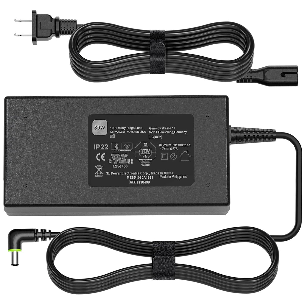 HHZ 80W Charger Compatible with Philips DS500 DS700 DSX510H11C DSX520T11C, DreamStation 2 Respironics CPAP Auto Pro Ref 1144267 MEA080A12C 12V 6.67A Adapter 1118499 100589 Power Cord Supply