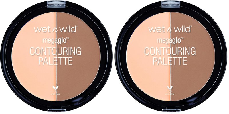 wet n wild MegaGlo Contour Palette, Dulce De Leche | Contouring Powder Face Kit | Flawlessly Sculpted Face (Pack of 2)