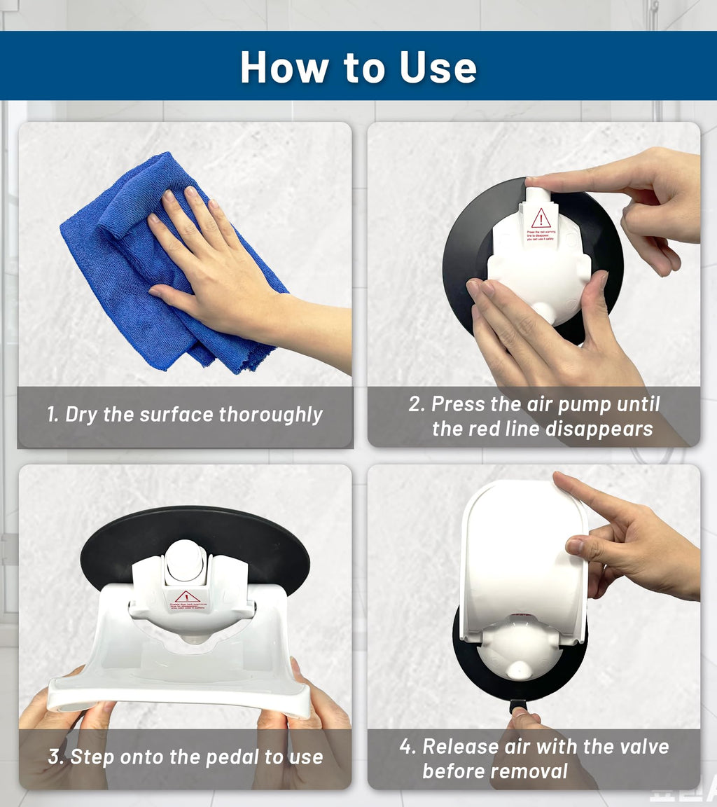 Shower Foot Rest for Shaving Legs, Anti-Slip Suction Cup Bathroom Step