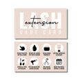 Cute Modern Lash Extension After Care Cards/Pack of 55 business card size. Eyelash extensions supplies great for your lash extension kit (TanLash)