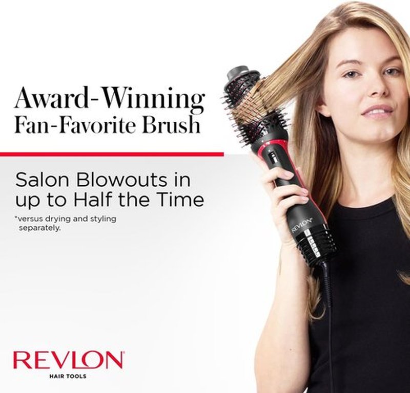 REVLON One Step Volumizer Plus Hair Dryer - Achieve Salon-Style Blowouts with Less Damage | Travel-Friendly Black Design