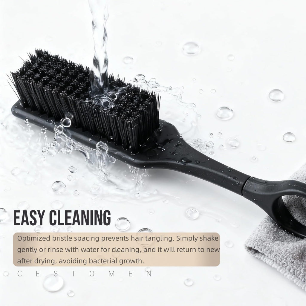 2Pcs 360°Rotatable Barber Blade Cleaning Brush, Barber Clipper Brush Fading Brush Neck Duster for Hair Cutting Barber and Home Use