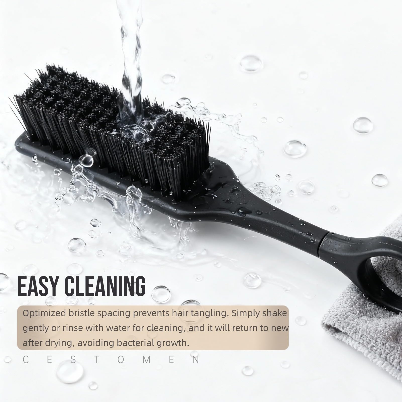 2Pcs 360°Rotatable Barber Blade Cleaning Brush, Barber Clipper Brush Fading Brush Neck Duster for Hair Cutting Barber and Home Use