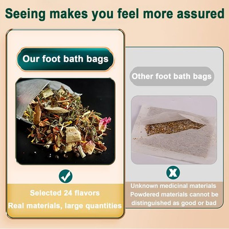 30 Bags Herbal Foot Soak,Foot Bath Herb,Foot Spa Bath Soak Foot Detox Soak to Remove Toxins,Relieve Fatigue & Dispel Cold and Remove Dampness 艾草排湿排寒泡脚包 900g(30 bags*30g) (Green A, 30.5x40.5CM)