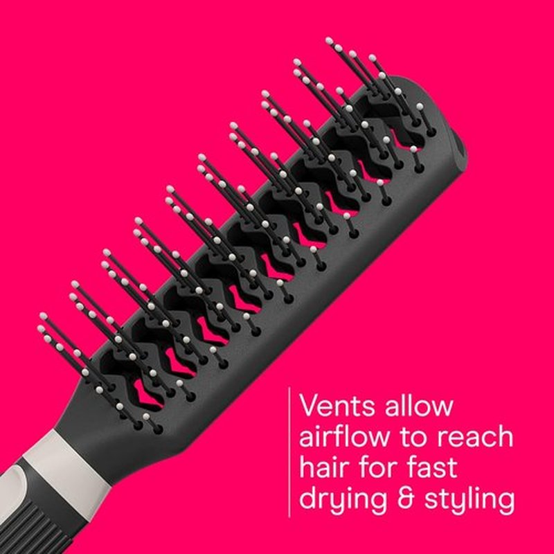 Conair Grip & Lift Vent Hairbrush Set - Full-Size & Mid-Size Nylon Bristle Brushes for Blowout Styling