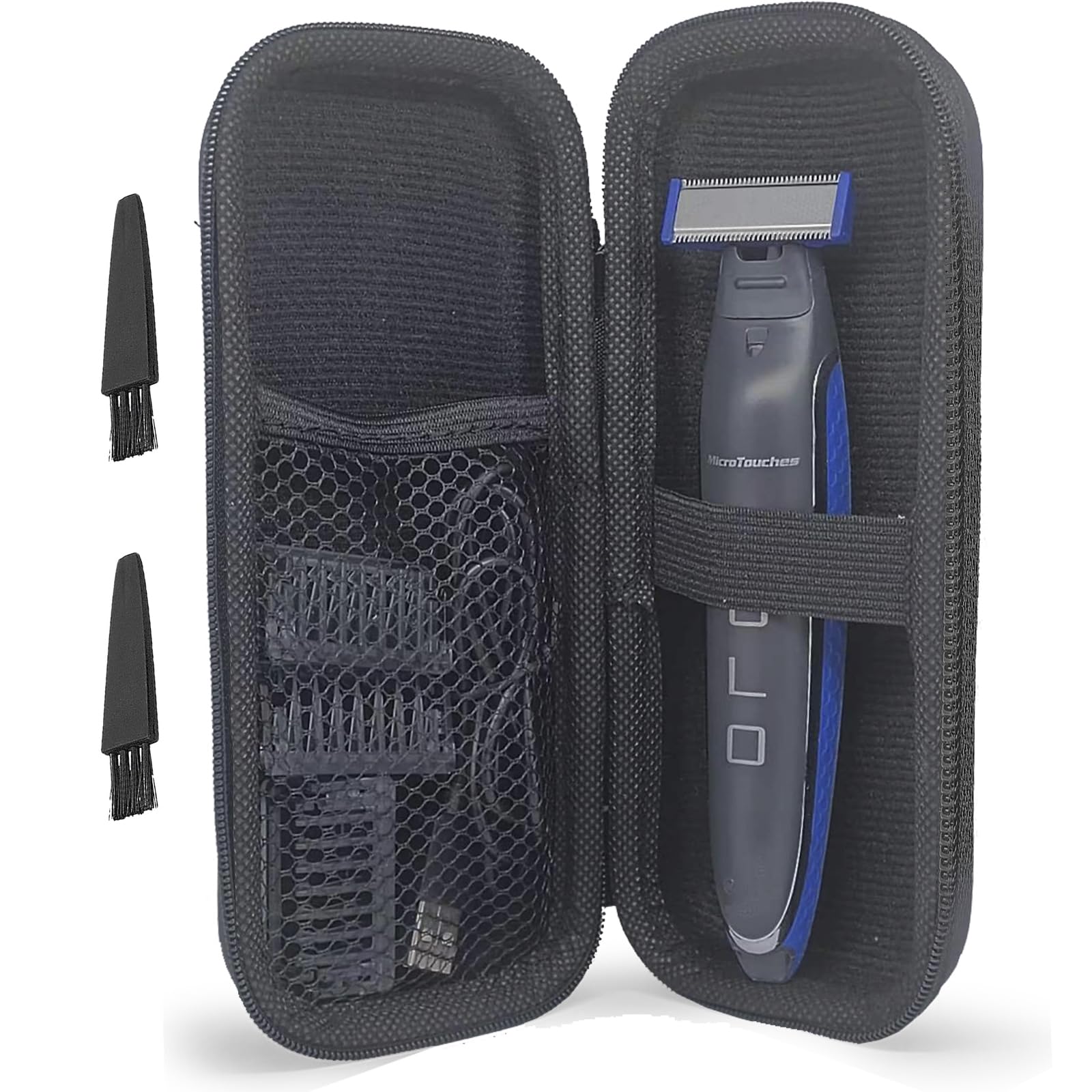LinMei Hard Storage Travel Case Compatible for Micro Touch Solo Full Body Trimmer and Shaver - Sturdy and Protective (Case & 2 Brush Only)