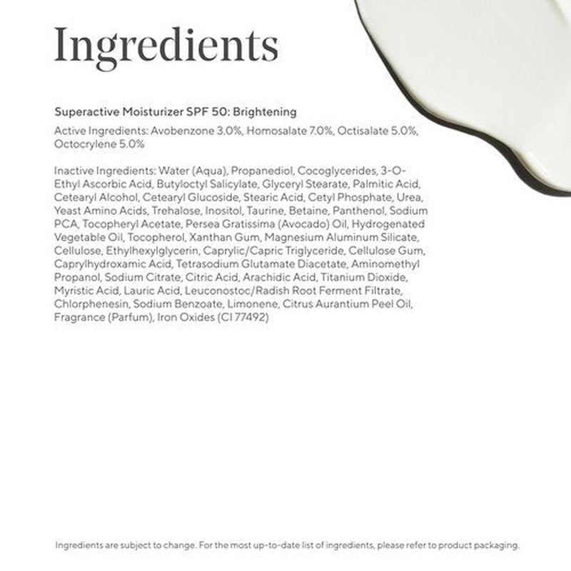 Murad Superactive Brightening Moisturizer SPF 50 - Vitamin C Packed Hydrating Ulta Sheer Facial Sunscreen W/Lipid-boosting Technology for Preventative Aging Protection from UVA/UVB - 1.7 Fl oz