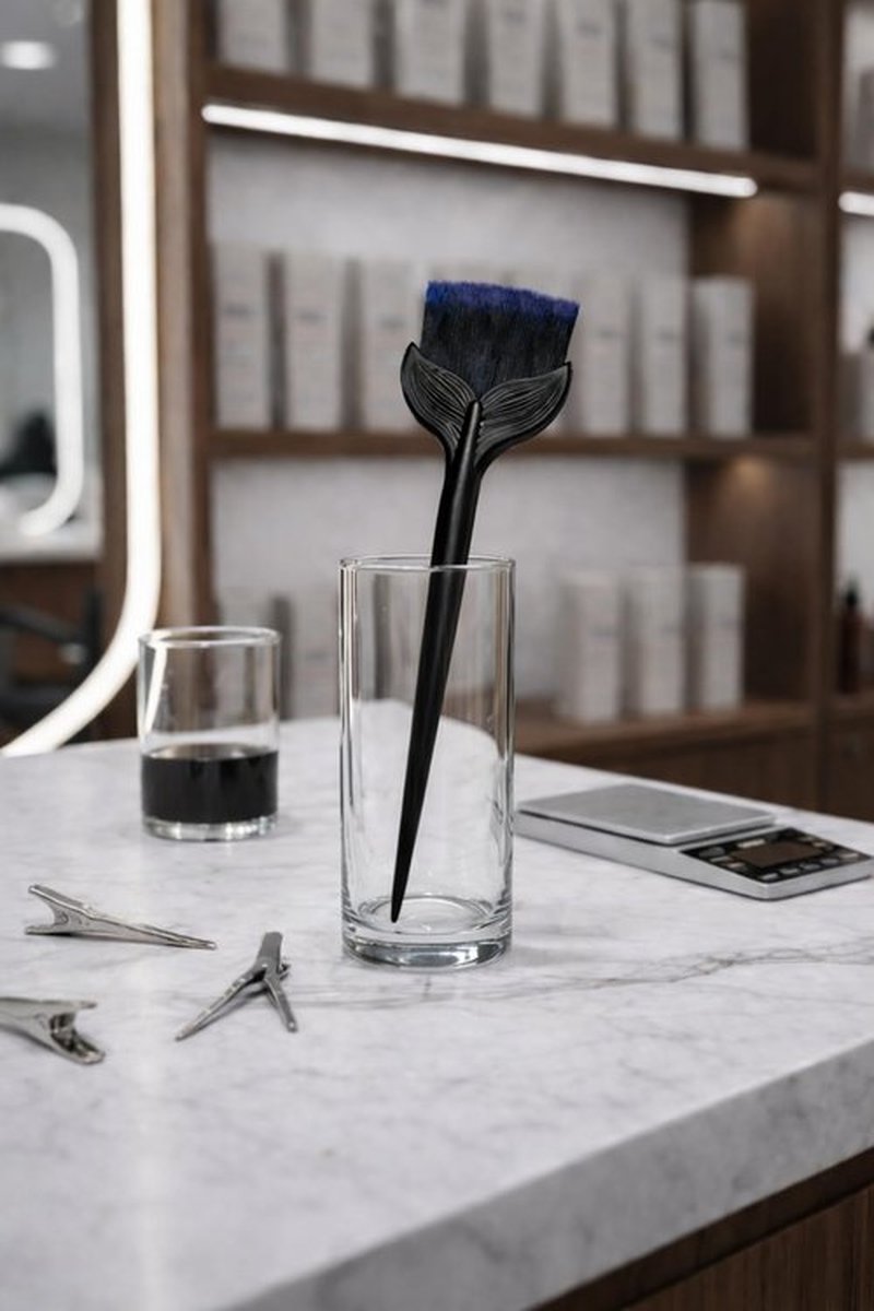 Ocean Hues Hair Dye Brush – Whale Tail Reusable Hair Color Brush Applicator for Dye, Bleach & Treatments – Salon Quality