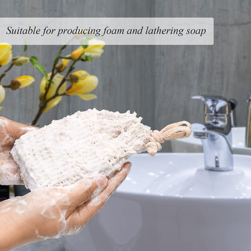 ZEPELOFFY Bar Soap Pouch,10 Packs Sisal Soap Saver bags for Exfoliating, Shower,Scrubber