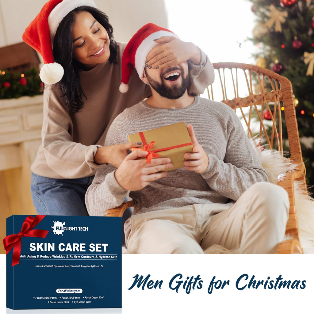 FULLLIGHT TECH Christmas Gifts for Men,Skin Care for Men,Beard Care Kit