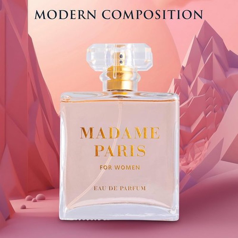 Madame Paris Eau De Parfum for Women - 3.4 Oz Floral Jasmine & May Rose Scent | Cruelty-Free Gift