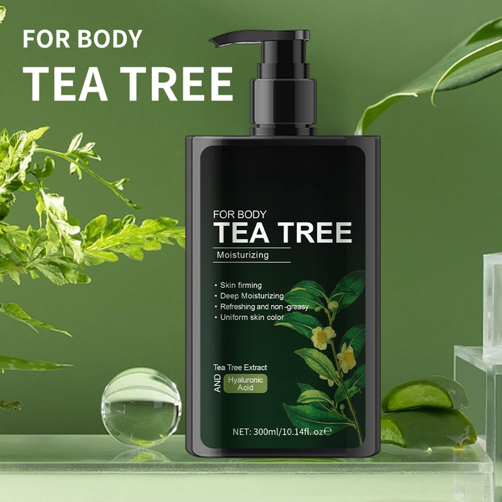 Soelegant Moisturizing Body Lotion with Tea Tree Oil,Daily Hand & Body Moisturizer for Dry to Extra Dry Skin,Absorbs Instantly,Gentle & Lightweight Non-Sticky, Barrier Repair Skin Firming Cream