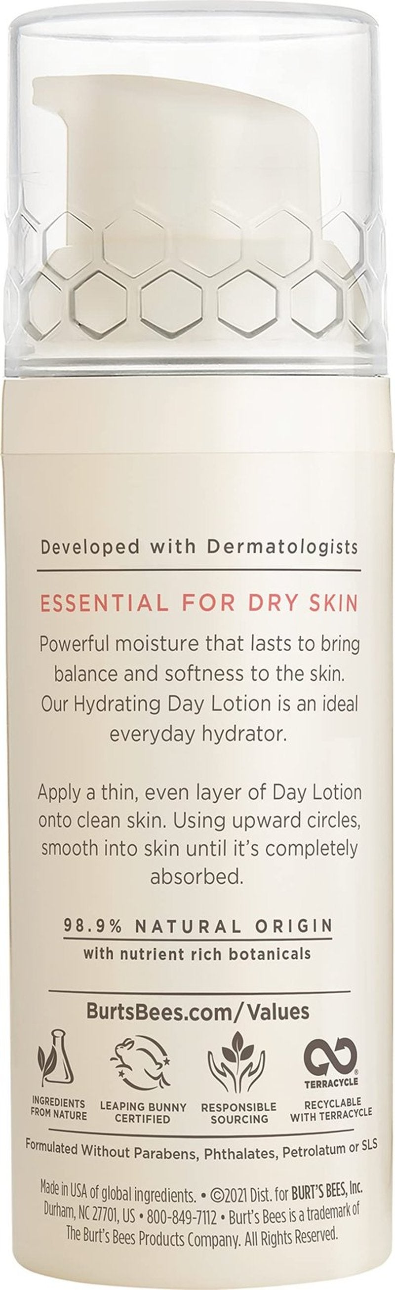 Burt's Bees Truly Glowing Day Lotion for Dry Skin, 1.8 Fluid Ounces