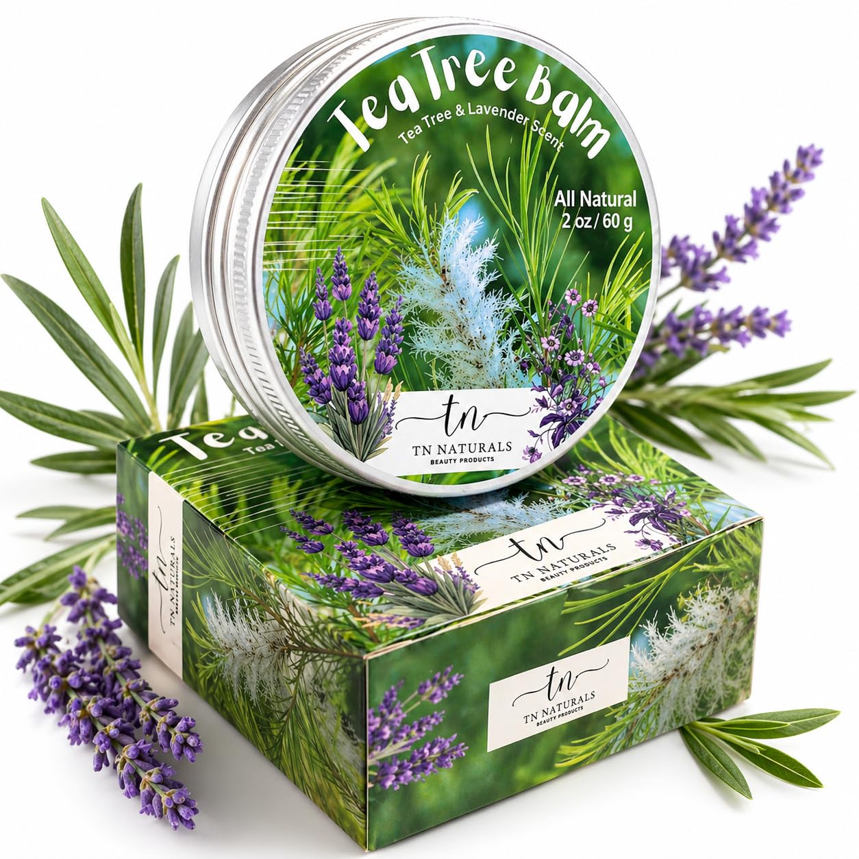 Tea Tree Oil Balm for Itchy Skin Relief – Soothing Moisturizing Balm for Dry Skin, Bug Bites, Chafing & Irritated Skin – Natural Skin Care for Body, Hands & Feet (1 Pack)