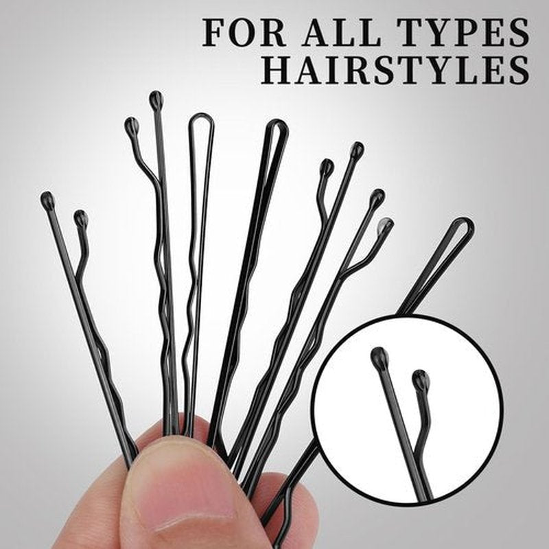 Teenitor 500pcs Black Bobby Pins, Bobby Pins for Women Black Bobby Pin Bulk 2inch