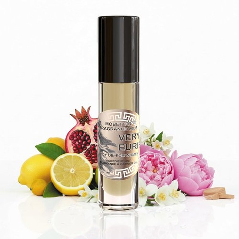 MOBETTER Fragrance Oils - Very Eurie Body Oil for Women | Travel Size 0.33 Oz Roll-On Glass Bottle