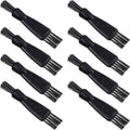Patelai Electric Shaver Cleaning Brush Set - 8 Double-Sided Nylon Bristle Brushes for Razors & Trimmers | Black
