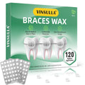 VINSULLA Orthodontic Wax for Braces Wax 120 Individual Hygienic Packaging Dental Wax Dots Mint