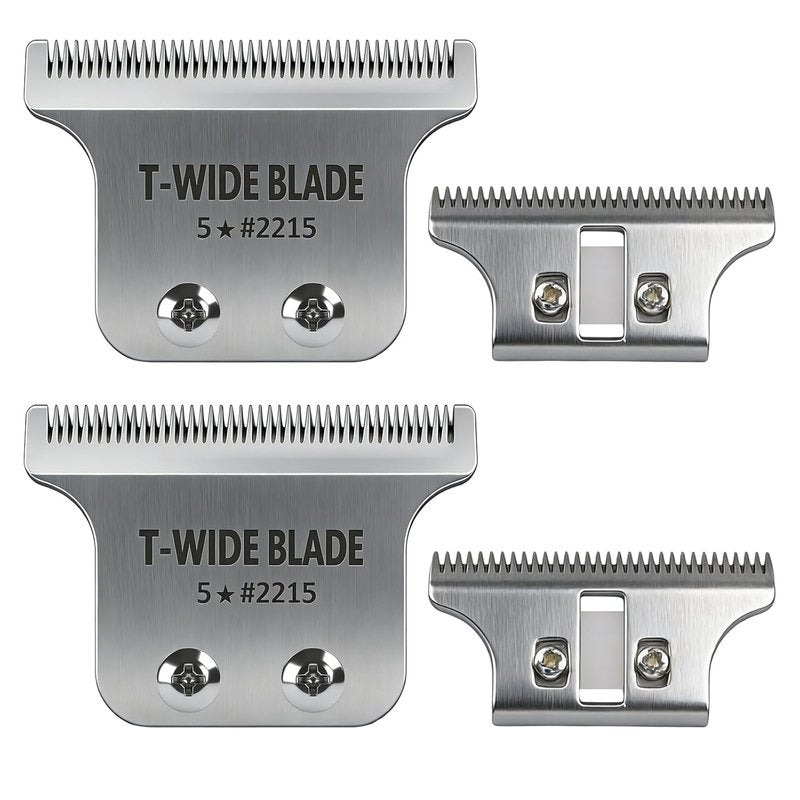 Wahl 5 Star Detailer Li Trimmer Replacement Blades - Adjustable Zero-Gap Stainless Steel, Silver | 2 Pack