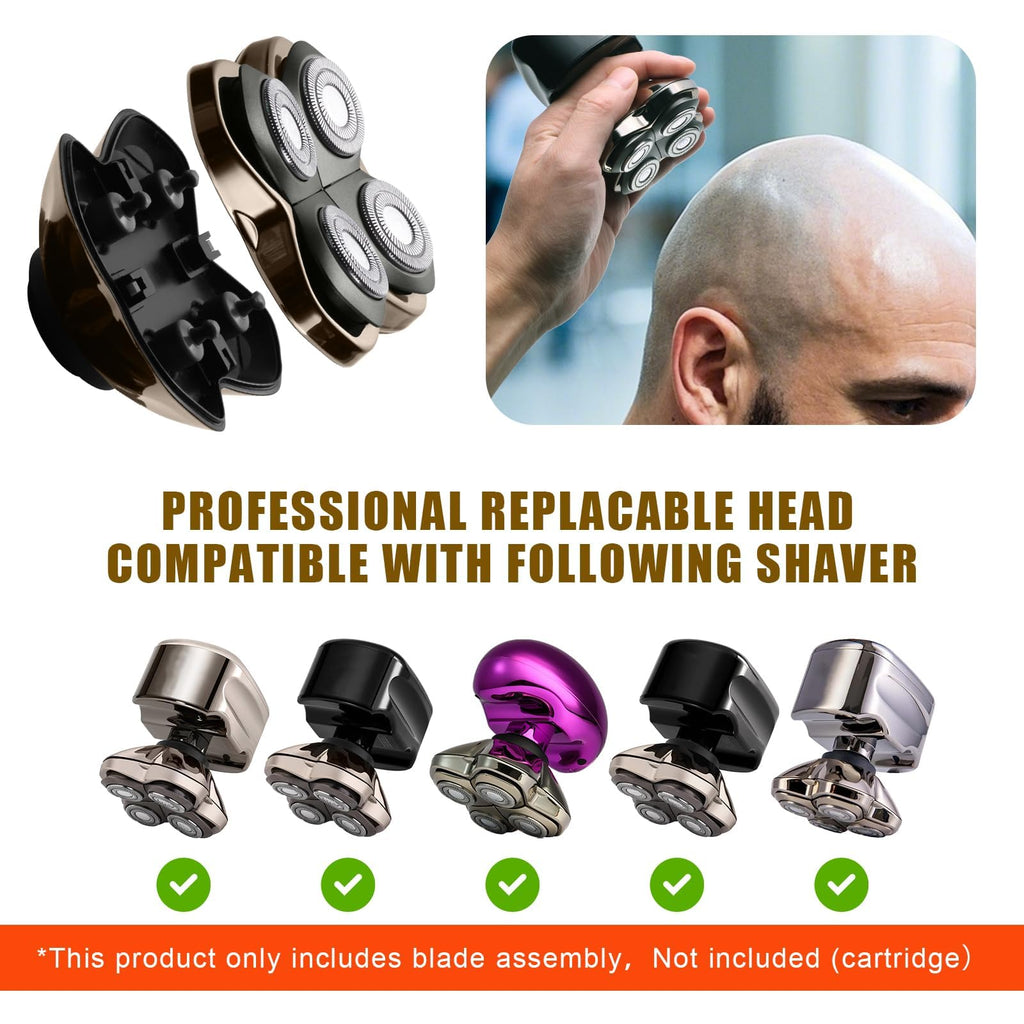 Shaver PRO 4 Head Replacement Blade for Skull shaver, 4 Pcs