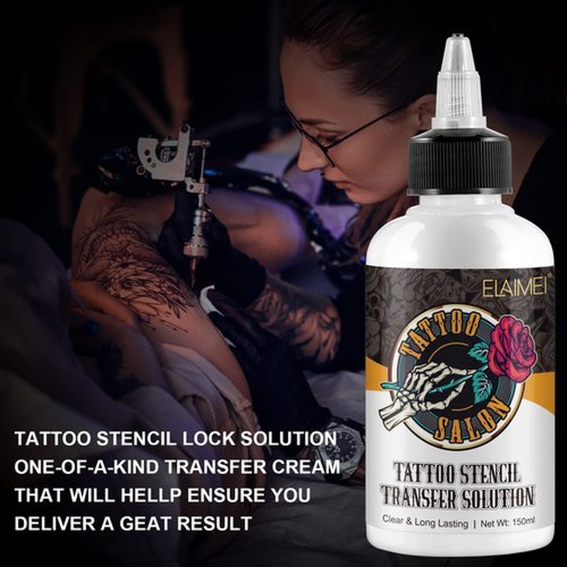 Tattoo Template Transfer Gel, Stencil Magic Cream, Tattoo Application Solution for Transfer Paper Machine Stencils, Temporary Supplies, 5.1 fl. Oz; ZYNJ1