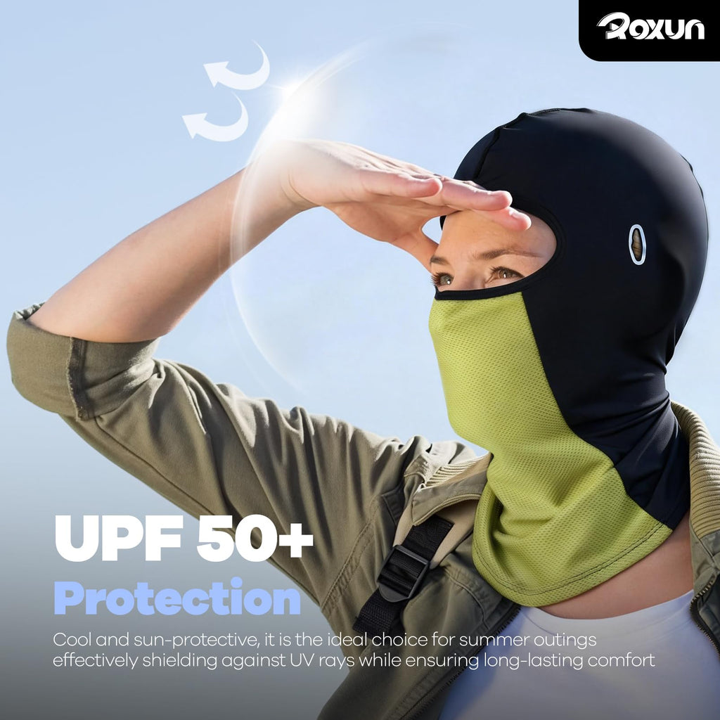 ROXUN Balaclava Moto Face Mask, Summer Cooling Ice Silk Mesh Sun Protection