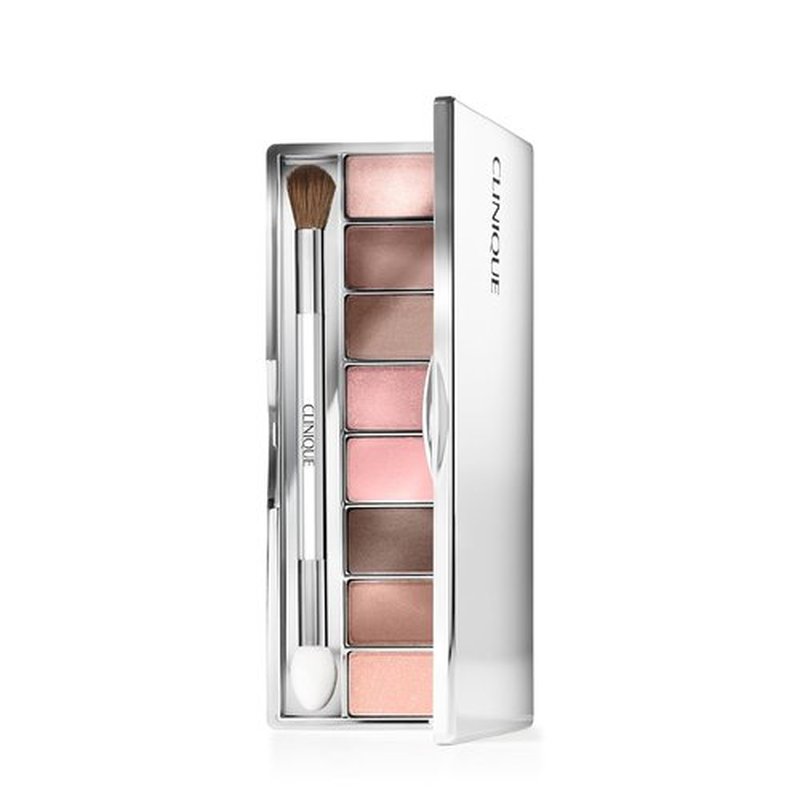 Clinique All About Shadow Eye Shadow Palette - 8 Silky Buildable Shades | Black Honey, Pink & Nude Honey