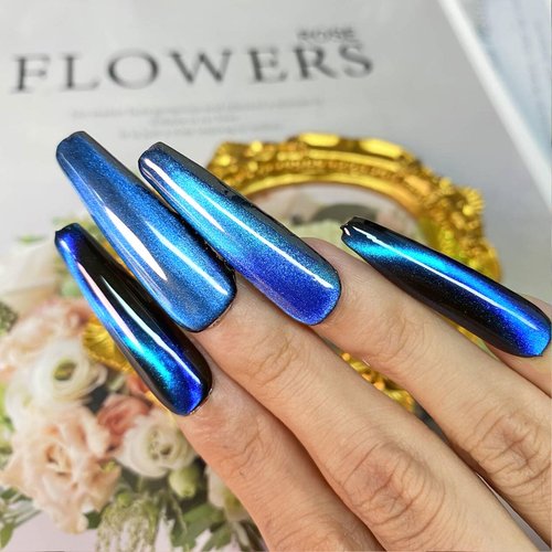 NAILGIL Cat Eye Gel Nail Polish Set, 9D Cat Eyes Polish Glass Effect with Magnet Stick, 3-Color Shifting Magnetic Gel Polish Chameleon Galaxy Effect Professional Use for Salon, 8 Colors