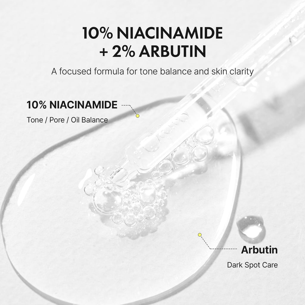 TIAM Vita B3 Source Serum, Niacinamide 10% + Arbutin 2%, Charming Tone Maker Tone-Balancing Treatment for Uneven Skin Tone, Dark Spot Care & Skin Clarity, Lightweight Daily Facial Formula, 1.35 fl oz