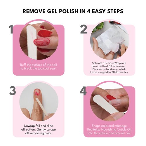 RC Red Carpet Manicure – 100 Count, Salon-Quality Gel Polish Remover Foil Wraps, Easy, Quick & Mess-Free Soak-Off Removal, Essential for Gel Nail Care (Remove Wraps, 100pcs)
