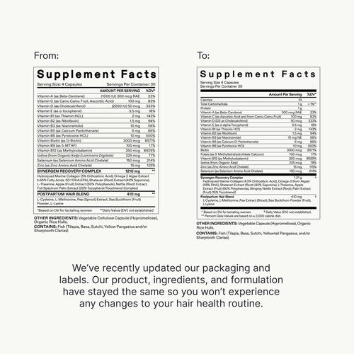 Nutrafol Postpartum Hair Growth Supplements & Serum - Clinically Tested for Thickness & Strength | 1 Month Supply, 1.7 Fl Oz