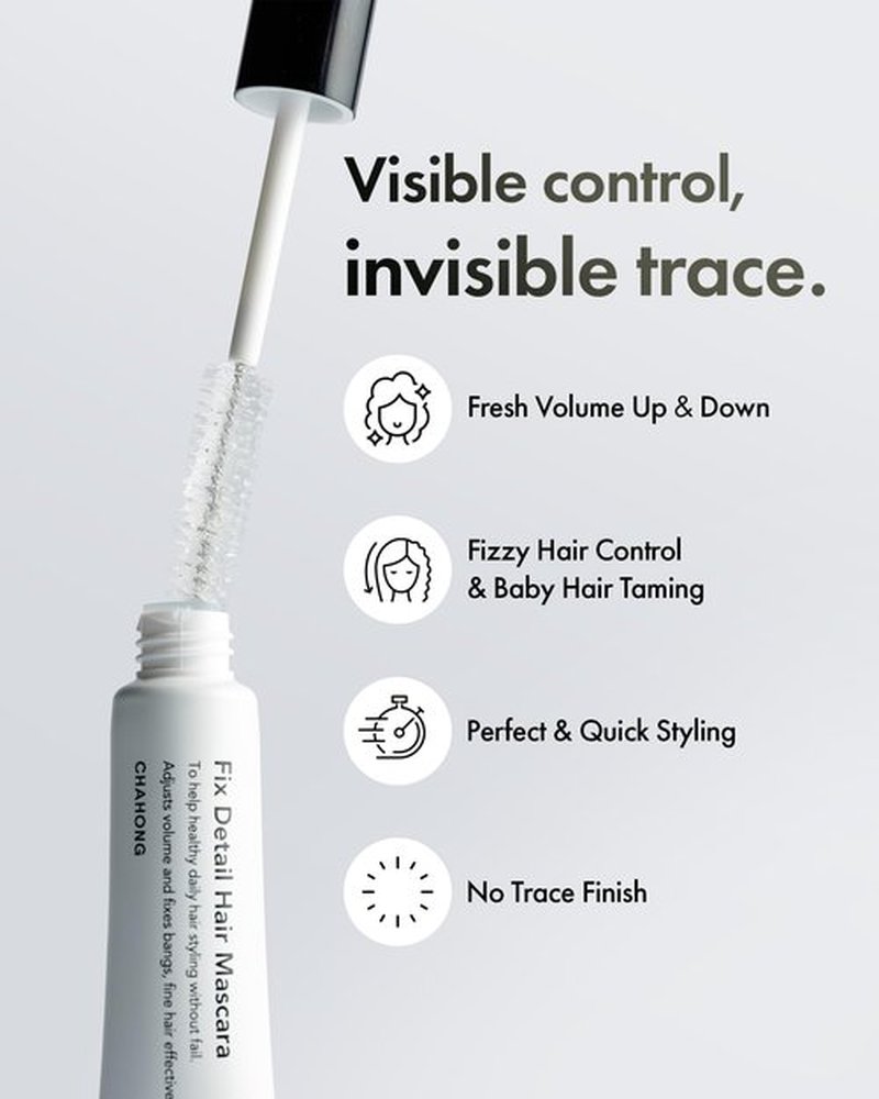 CHAHONG Flyaway Taming Wand, Professional Salon Styling Portable Hair Fix Detail Mascara Gel for Finishing Haris, Non-Greasy Easy Washable, Lightweight Hold Edge Tamer for Baby Hair - 0.5 oz / 15 ml
