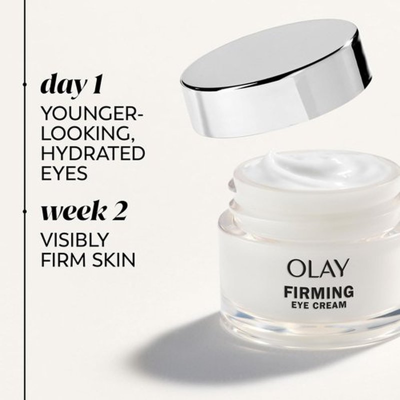 Olay Firming Eye Cream - Fragrance-Free Collagen Peptide for Youthful Skin | 0.5 Fl Oz