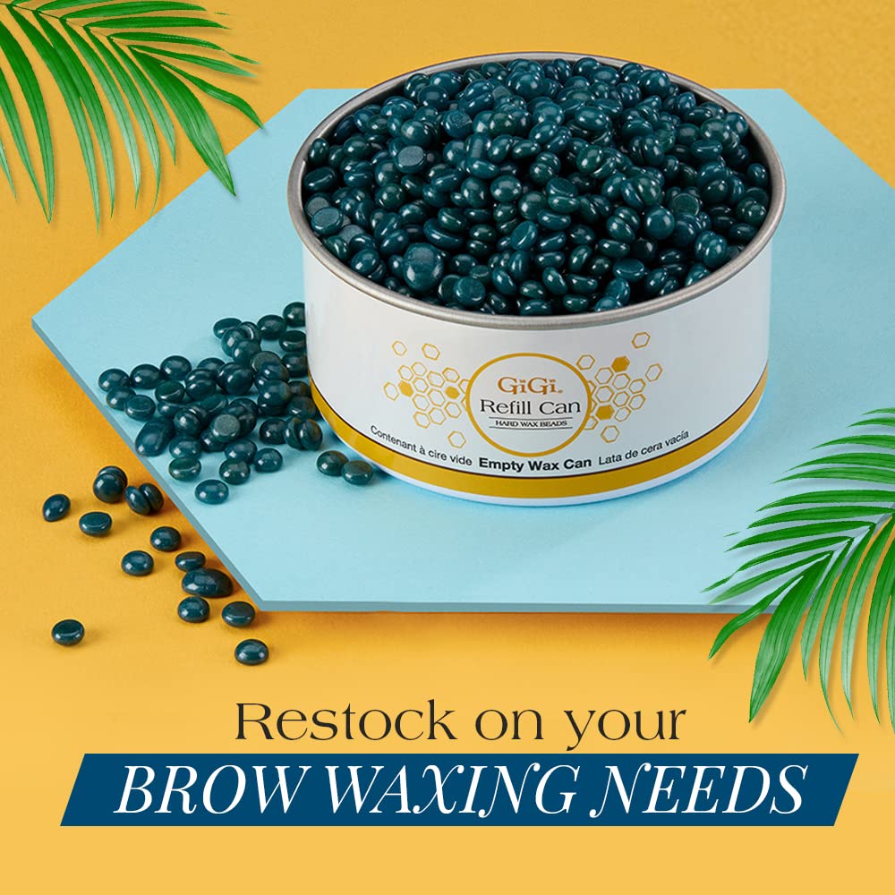 Gigi Wax Refill Kit - Azulene Hard Wax Beads for Hair Removal - Perfect for Sensitive Skin, Face & Brows, At-Home & Salon Use, 5 Oz