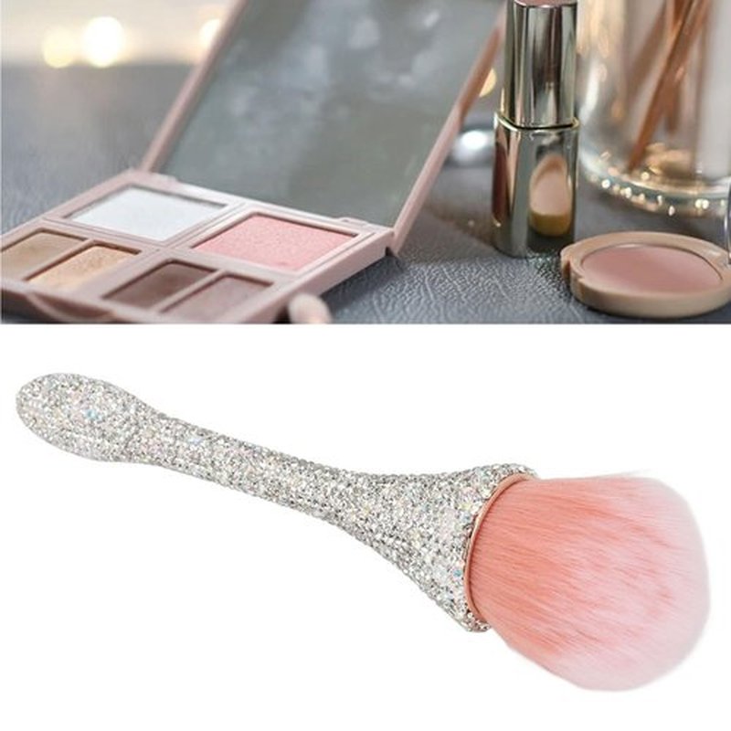 Dioche Professional Nail Art Dust Brush, Nail Art Dust Powder Cleansing Brush, Remover Brush, Nail Art Brush Manicure BrushTool for Dust Removal, Blush (White)