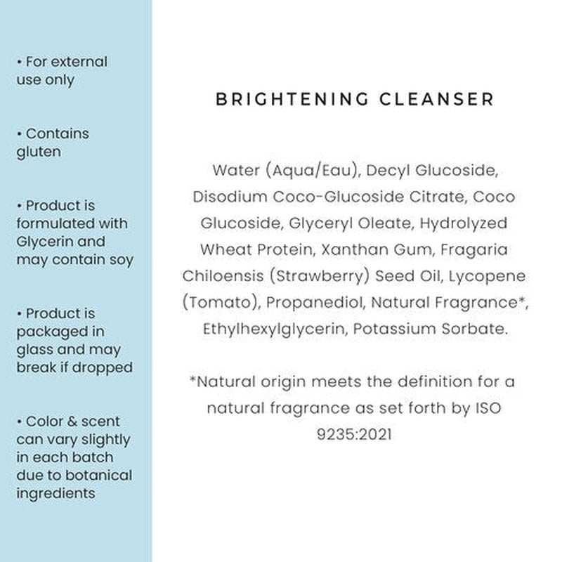 Indie Lee Brightening Facial Cleanser - Hydrating Makeup Remover & Exfoliating Face Wash for Dry Skin | 4.2oz