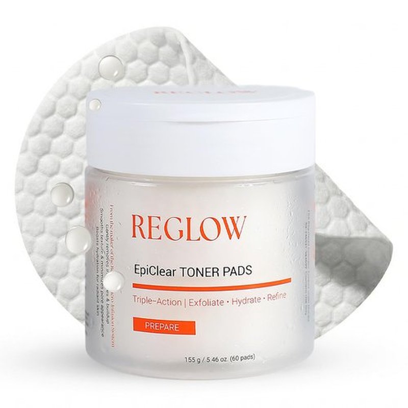 ReGlow EpiClear Toner Pads – Exfoliating Facial Pads with PHA, AHA, BHA & Niacinamide – Pore Refining, Hydrating & Resurfacing Daily Peel – Clinic-Inspired Skincare for Smooth Texture