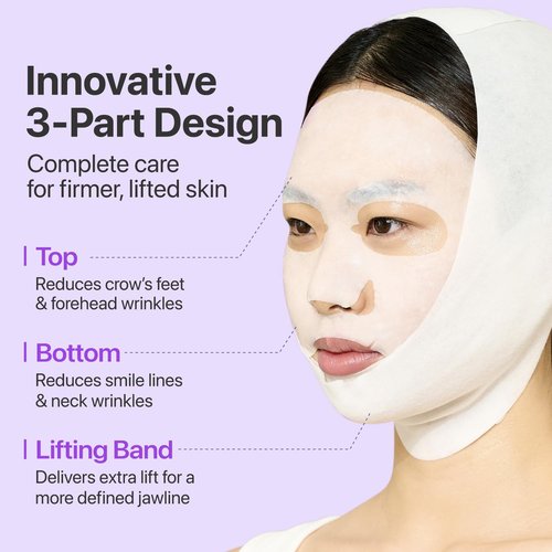 Numbuzin No.9+ NAD+ Bio Lifting Full Face Mask - Peptide & Collagen Firming Treatment | 4 Sheets + Lifting Band