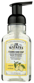 JR Watkins Foaming Hand Soap, Lemon, Paraben Free, Cruelty Free, 9 Fluid Ounce (Pack of 3)