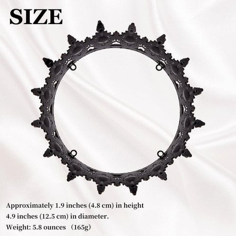 COCIDE Black Crowns for Women Gothic Tiaras for Women Emo Crown Dark Queen Princess Tiara Crystal Rhinestones Halloween Birthday Party Hair Accessories