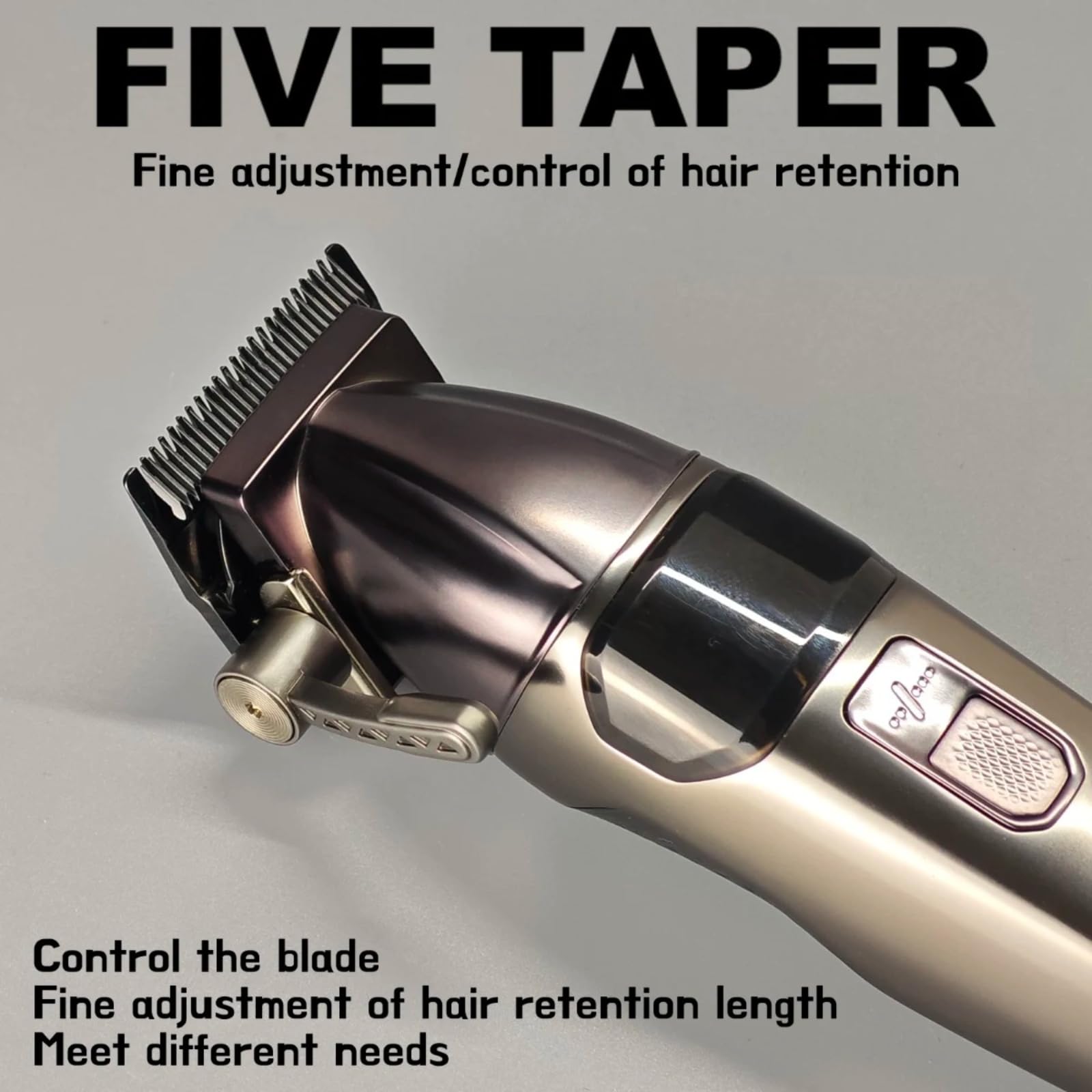 WMARK Hair Clippers for Men Professional Barber Clippers for Hair Cutting Cordless Clippers 5CR DLC Curved Ceramic Fade Blades, 2 Speed 8000/9000RPM, LED Digital Display, USB-C Rechargeable NG-8008