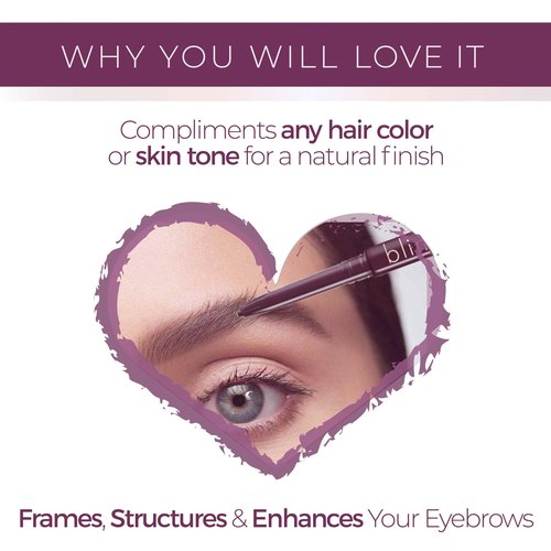 Blinc Eyebrow Pencil, Dual-Sided Precise, Fine Tip Eyebrow Pencil with Vitamins C & E, Natural Finish, Long-Wearing, Water-Resistant, Vegan, Gluten-Free & Cruelty-Free, Dark Brunette, 0.09g/0.003 Oz.