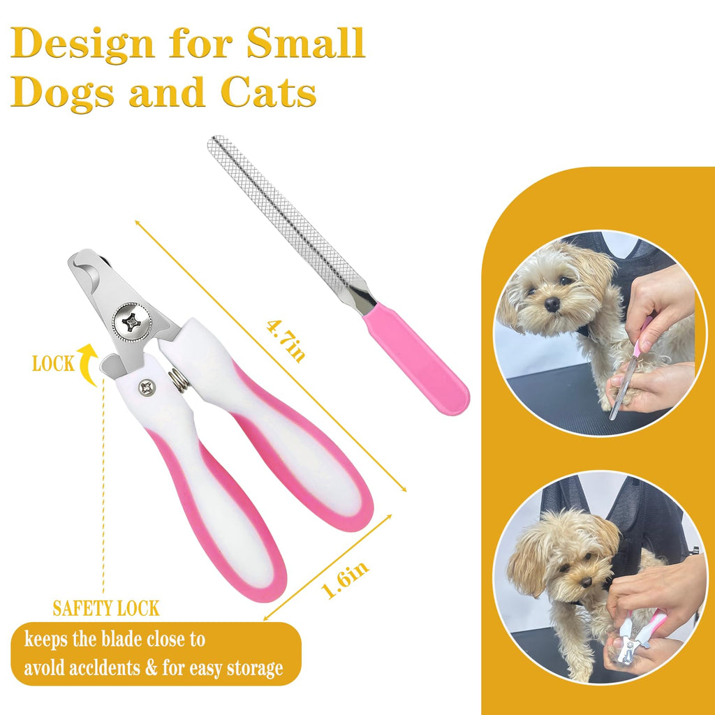 tiuire Dog Grooming Arm with Hammock & Loop – Professional Pet Grooming Kit for Small Dogs – Includes Nail Clippers & Nail File – Essential Dog Grooming Supplies for Home Use