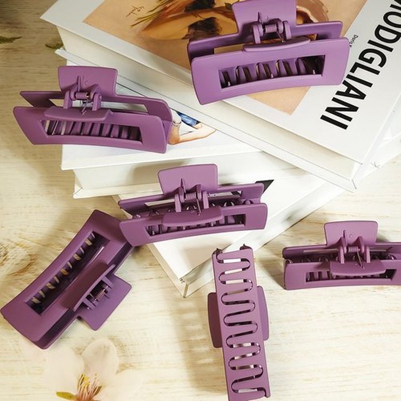 18 Pack Hair Claw Clips,Hair Clips For Women,Large Hair Claw Clips For Thick Hair,Nonslip Matte Hair Clips Hair Accessories Women Girl Birthday Christmas Gift (18 Pack Purple)